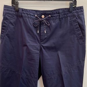 L-RL Ralph Lauren Cropped Navy Blue Pants